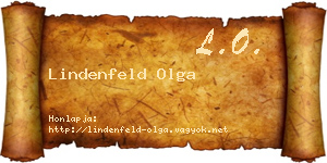 Lindenfeld Olga névjegykártya